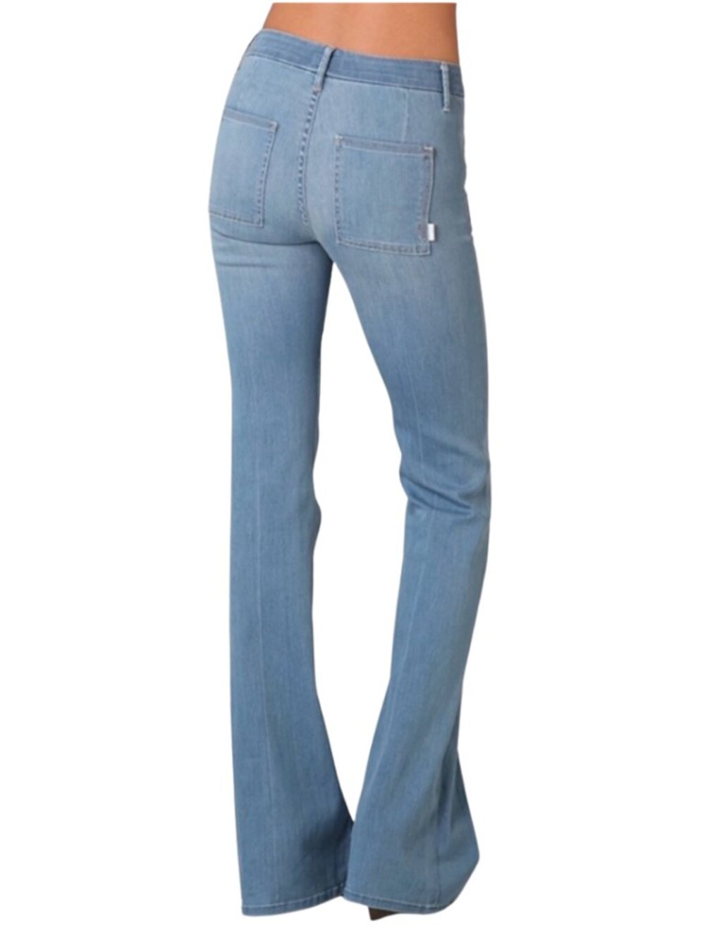 MOTHER | The Drama Wide Leg Trouser in Forever Blue